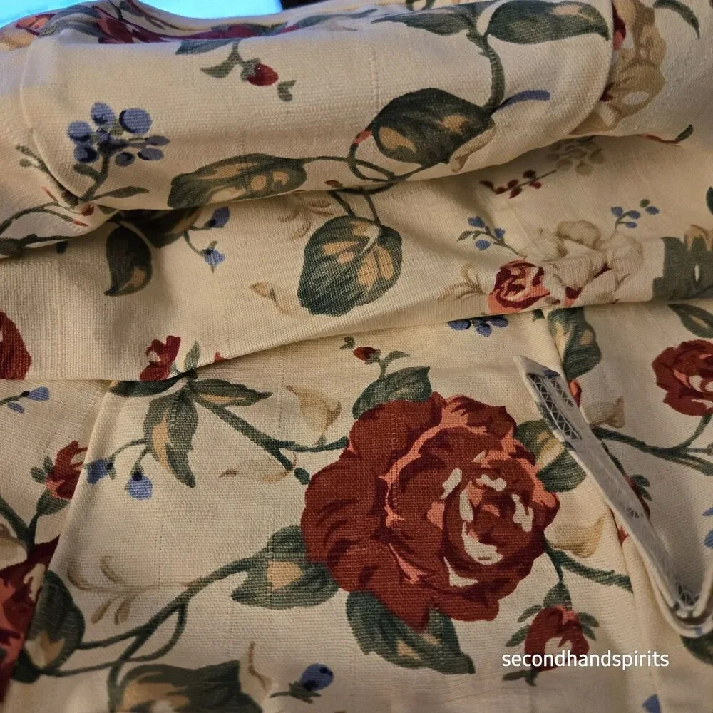 Longaberger Heirloom Floral Little Market Basket Over the Edge Liner #20106156